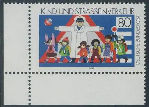 BUND 1983 Michel-Nummer 1181 postfrisch EINZELMARKE ECKRAND unten links