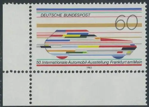 BUND 1983 Michel-Nummer 1182 postfrisch EINZELMARKE ECKRAND unten links
