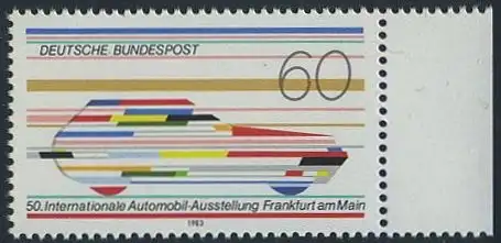 BUND 1983 Michel-Nummer 1182 postfrisch EINZELMARKE RAND rechts