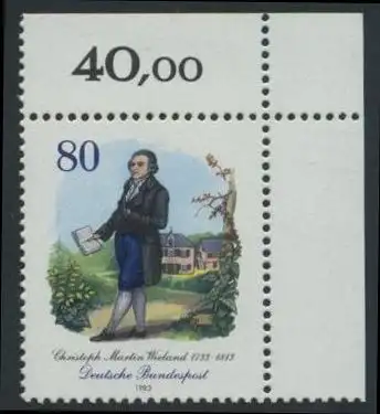 BUND 1983 Michel-Nummer 1183 postfrisch EINZELMARKE ECKRAND oben rechts