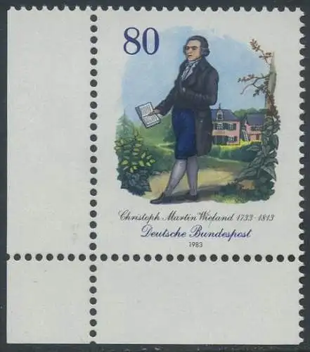 BUND 1983 Michel-Nummer 1183 postfrisch EINZELMARKE ECKRAND unten links