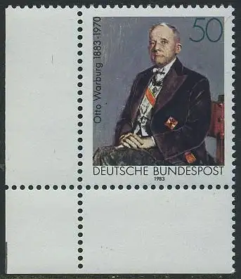 BUND 1983 Michel-Nummer 1184 postfrisch EINZELMARKE ECKRAND unten links