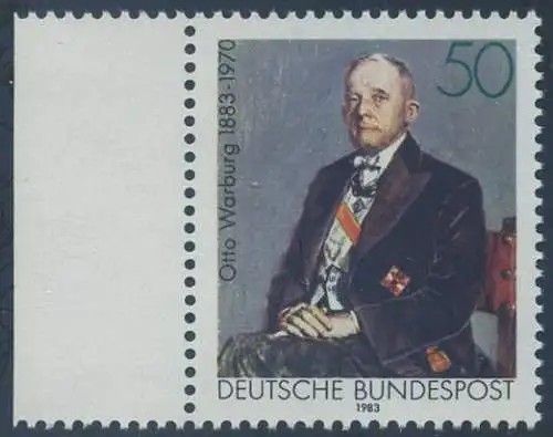 BUND 1983 Michel-Nummer 1184 postfrisch EINZELMARKE RAND links