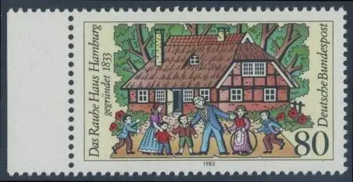 BUND 1983 Michel-Nummer 1186 postfrisch EINZELMARKE RAND links