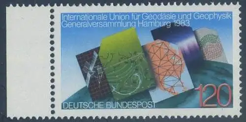 BUND 1983 Michel-Nummer 1187 postfrisch EINZELMARKE RAND links