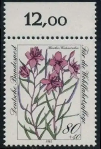 BUND 1983 Michel-Nummer 1190 postfrisch EINZELMARKE RAND oben