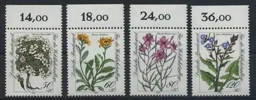 BUND 1983 Michel-Nummer 1188-1191 postfrisch SATZ(4) EINZELMARKEN RÄNDER oben (b)