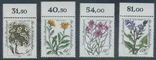 BUND 1983 Michel-Nummer 1188-1191 postfrisch SATZ(4) EINZELMARKEN RÄNDER oben (c)