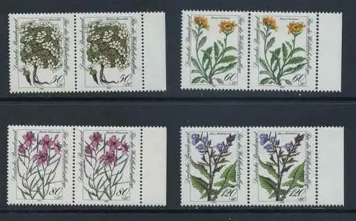 BUND 1983 Michel-Nummer 1188-1191 postfrisch SATZ(4) horiz.PAARE RÄNDER rechts