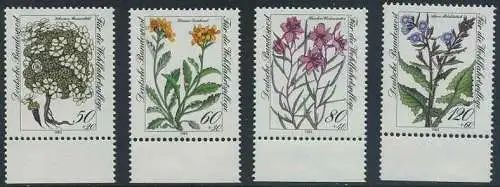 BUND 1983 Michel-Nummer 1188-1191 postfrisch SATZ(4) EINZELMARKEN RÄNDER unten