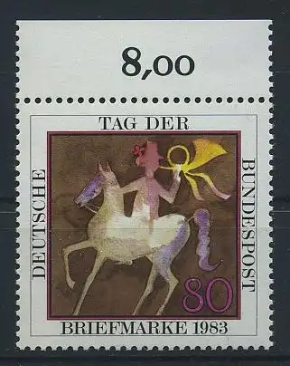 BUND 1983 Michel-Nummer 1192 postfrisch EINZELMARKE RAND oben (a)