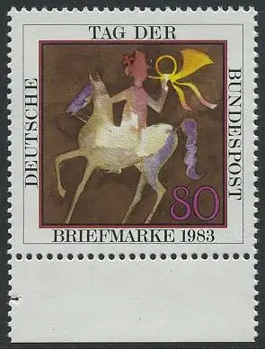 BUND 1983 Michel-Nummer 1192 postfrisch EINZELMARKE RAND unten