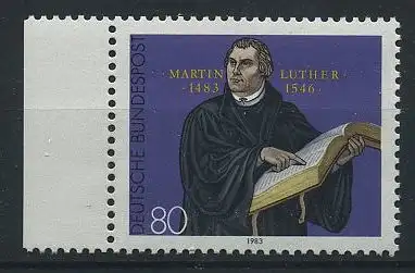 BUND 1983 Michel-Nummer 1193 postfrisch EINZELMARKE RAND links