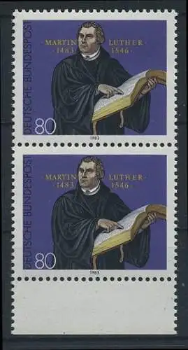 BUND 1983 Michel-Nummer 1193 postfrisch vert.PAAR RAND unten