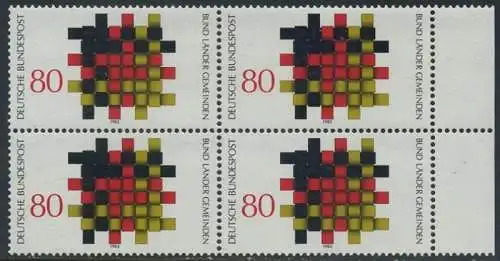 BUND 1983 Michel-Nummer 1194 postfrisch BLOCK RÄNDER rechts