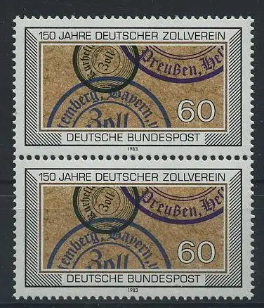 BUND 1983 Michel-Nummer 1195 postfrisch vert.PAAR