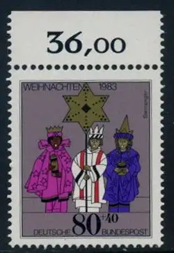 BUND 1983 Michel-Nummer 1196 postfrisch EINZELMARKE RAND oben (a)