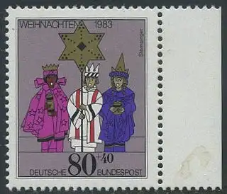 BUND 1983 Michel-Nummer 1196 postfrisch EINZELMARKE RAND rechts