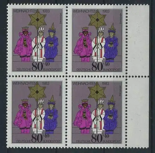 BUND 1983 Michel-Nummer 1196 postfrisch BLOCK RÄNDER rechts