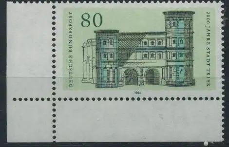 BUND 1984 Michel-Nummer 1197 postfrisch EINZELMARKE ECKRAND unten links