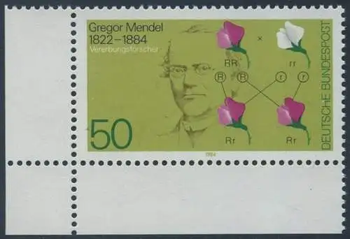 BUND 1984 Michel-Nummer 1199 postfrisch EINZELMARKE ECKRAND unten links