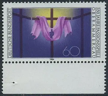 BUND 1984 Michel-Nummer 1201 postfrisch EINZELMARKE RAND unten