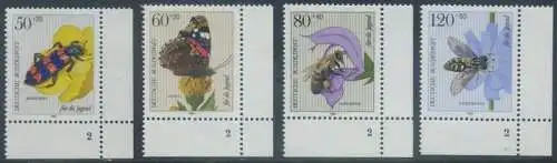 BUND 1984 Michel-Nummer 1202-1205 postfrisch SATZ(4) EINZELMARKEN ECKRÄNDER unten rechts (FN)