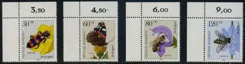 BUND 1984 Michel-Nummer 1202-1205 postfrisch SATZ(4) EINZELMARKEN ECKRÄNDER oben links