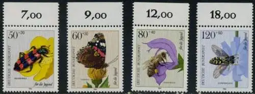 BUND 1984 Michel-Nummer 1202-1205 postfrisch SATZ(4) EINZELMARKEN RÄNDER oben (a)