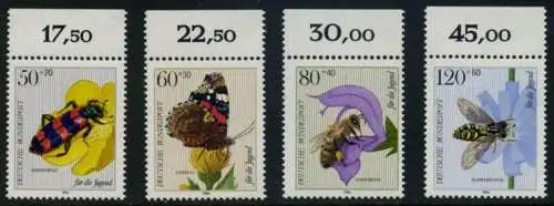 BUND 1984 Michel-Nummer 1202-1205 postfrisch SATZ(4) EINZELMARKEN RÄNDER oben (b)