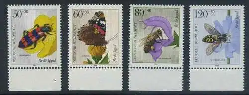 BUND 1984 Michel-Nummer 1202-1205 postfrisch SATZ(4) EINZELMARKEN RÄNDER unten