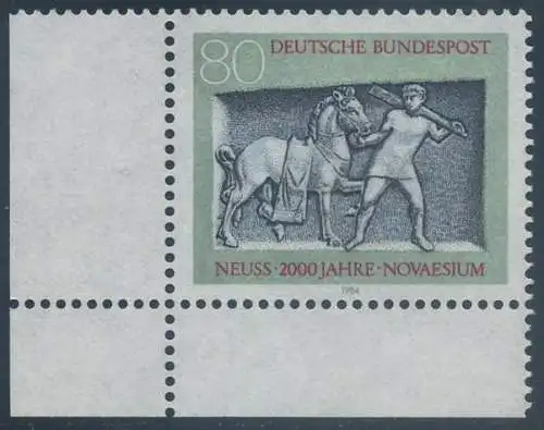 BUND 1984 Michel-Nummer 1218 postfrisch EINZELMARKE ECKRAND unten links
