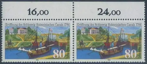 BUND 1984 Michel-Nummer 1223 postfrisch horiz.PAAR RAND oben