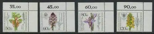 BUND 1984 Michel-Nummer 1225-1228 postfrisch SATZ(4) EINZELMARKEN ECKRÄNDER oben rechts