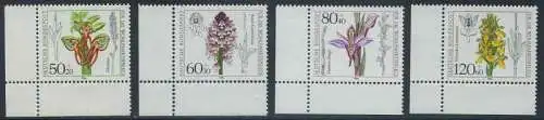 BUND 1984 Michel-Nummer 1225-1228 postfrisch SATZ(4) EINZELMARKEN ECKRÄNDER unten links