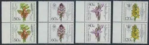 BUND 1984 Michel-Nummer 1225-1228 postfrisch SATZ(4) vert.PAARE RÄNDER links