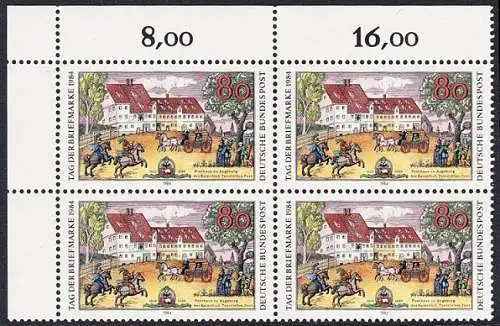 BUND 1984 Michel-Nummer 1229 postfrisch BLOCK ECKRAND oben links