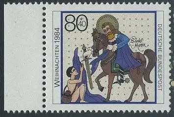 BUND 1984 Michel-Nummer 1233 postfrisch EINZELMARKE RAND links