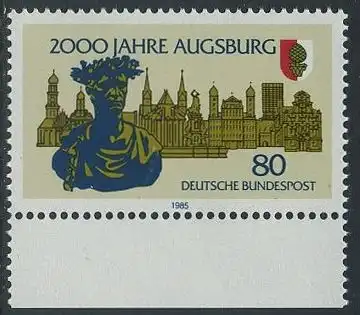 BUND 1985 Michel-Nummer 1234 postfrisch EINZELMARKE RAND unten