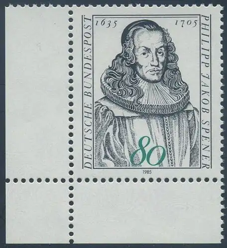 BUND 1985 Michel-Nummer 1235 postfrisch EINZELMARKE ECKRAND unten links