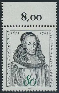 BUND 1985 Michel-Nummer 1235 postfrisch EINZELMARKE RAND oben (a)