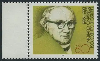 BUND 1985 Michel-Nummer 1237 postfrisch EINZELMARKE RAND links