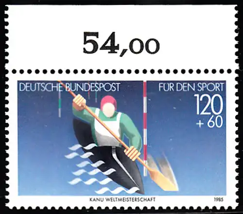 BUND 1985 Michel-Nummer 1239 postfrisch EINZELMARKE RAND oben