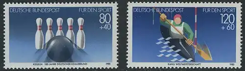 BUND 1985 Michel-Nummer 1238-1239 postfrisch SATZ(2) EINZELMARKEN