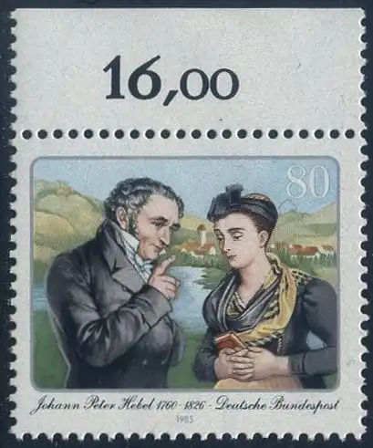 BUND 1985 Michel-Nummer 1246 postfrisch EINZELMARKE RAND oben