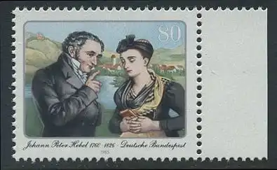 BUND 1985 Michel-Nummer 1246 postfrisch EINZELMARKE RAND rechts