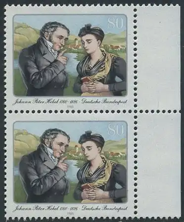 BUND 1985 Michel-Nummer 1246 postfrisch vert.PAAR RAND rechts