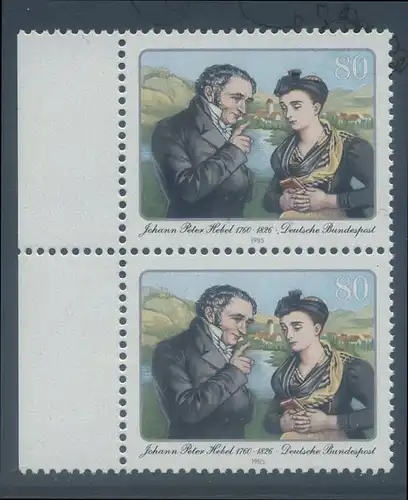 BUND 1985 Michel-Nummer 1246 postfrisch vert.PAAR RAND links