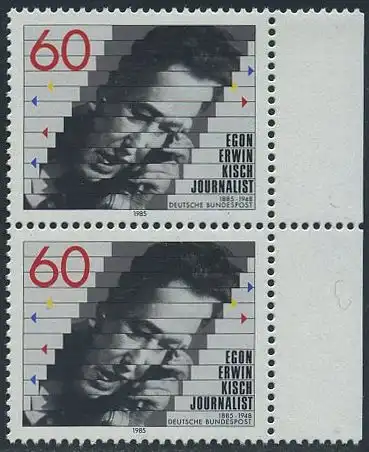 BUND 1985 Michel-Nummer 1247 postfrisch vert.PAAR RAND rechts