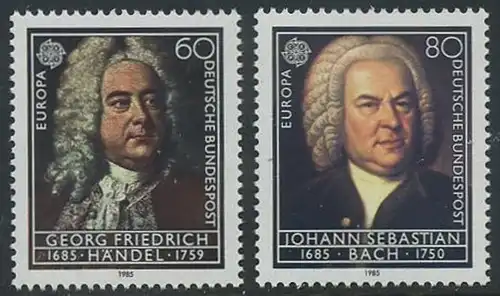 BUND 1985 Michel-Nummer 1248-1249 postfrisch SATZ(2) EINZELMARKEN